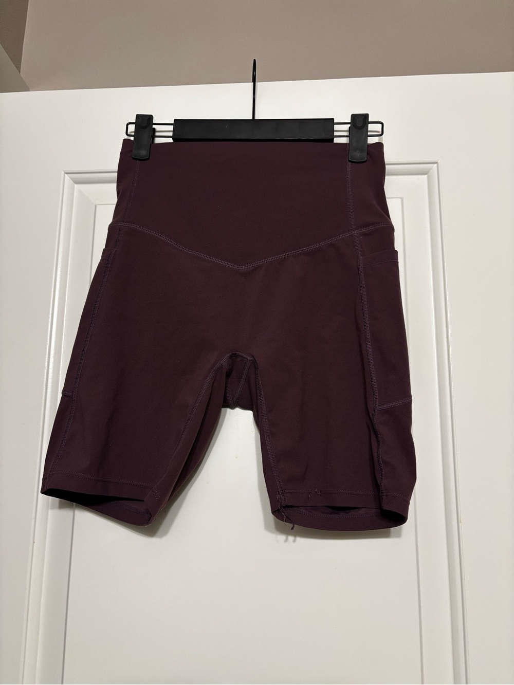 HALARA High-Waist Bike Shorts in Plum